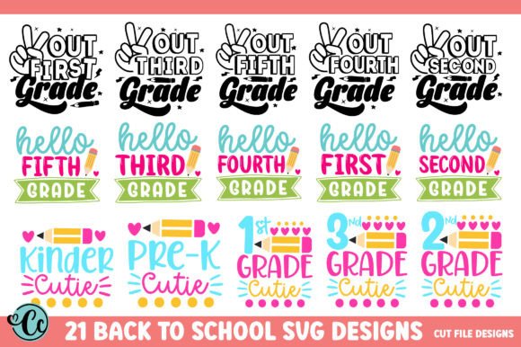 21 Back to School Svg Bundle, Graphics & Crafts