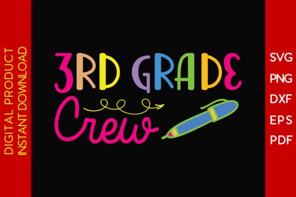 3rd Grade Crew Back to School Gift SVG