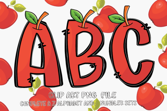 Back to School Alphabet Clipart PNG: Graphics and Crafts