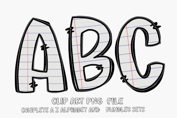 Back to School Alphabet Sublimation Png