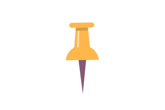 Back to School Push Pin Icon Graphics