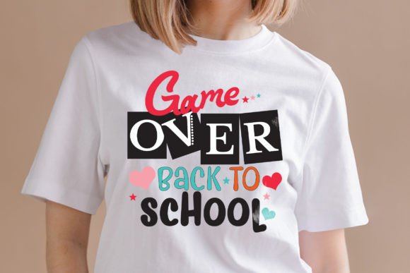 Game Over Trendy Back-to-School T-shirt Graphics