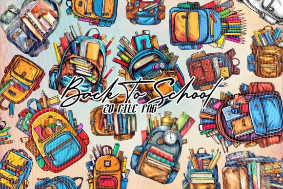 School Backpack Vector for Crafts & Graphics