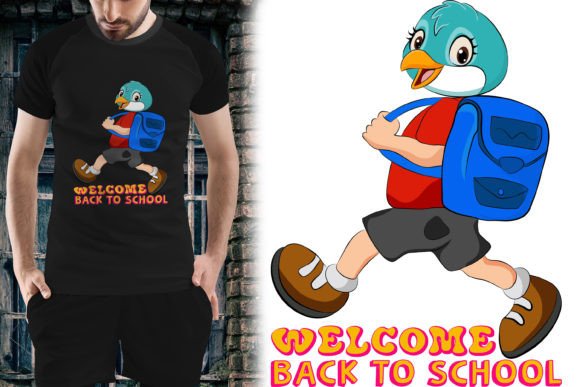 Welcome Back to School Cartoon Vector Graphics